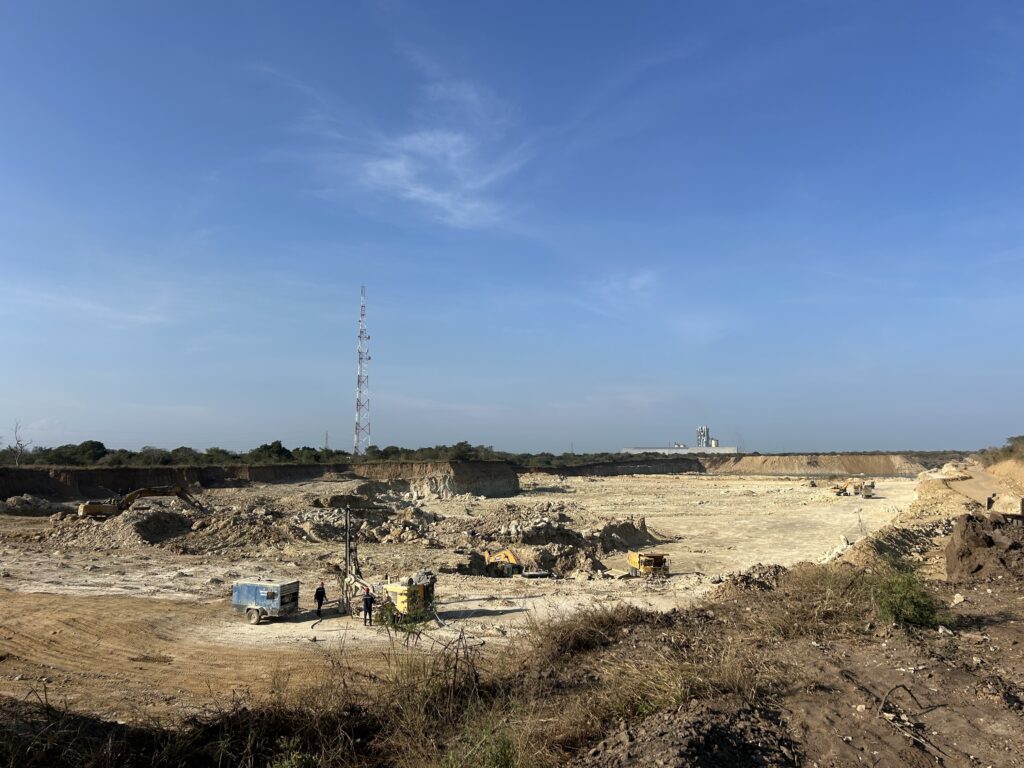 Extraction area operated by Dugongo Cements in Matutuíne.