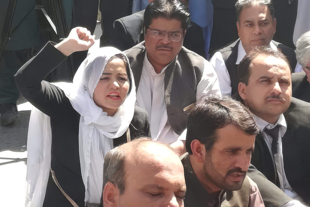 2026 Right Livelihood Laureate Jalila Haider at rally