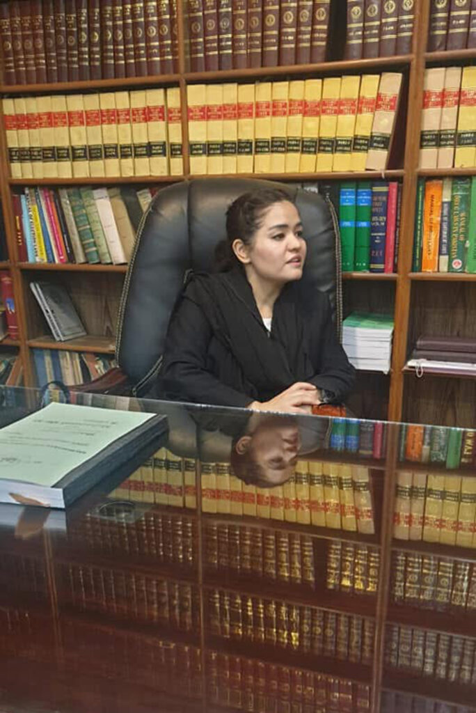 2026 Right Livelihood Laureate Jalila Haider in lawyer's office